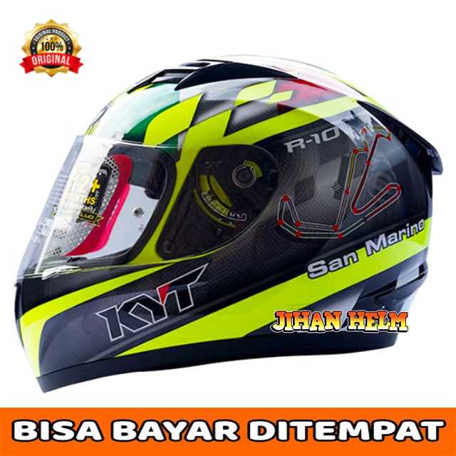 HELM/KYT/HELM KYT/HELM KYT FULL FACE R10 GP SANMARINO TERMURAH