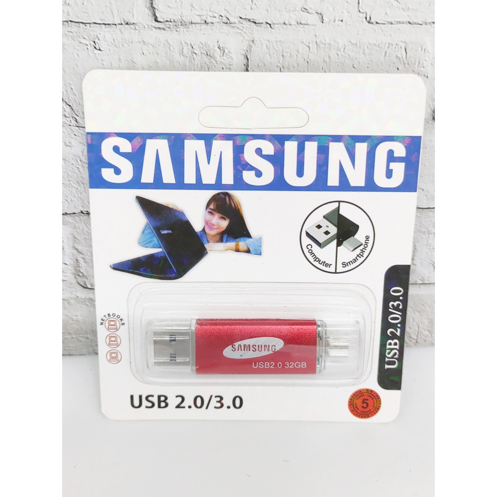 Flashdisk OTG Samsung 2 / 4 / 8 / 16 / 32 / 64gb Flash Disk OTG / USB Drive