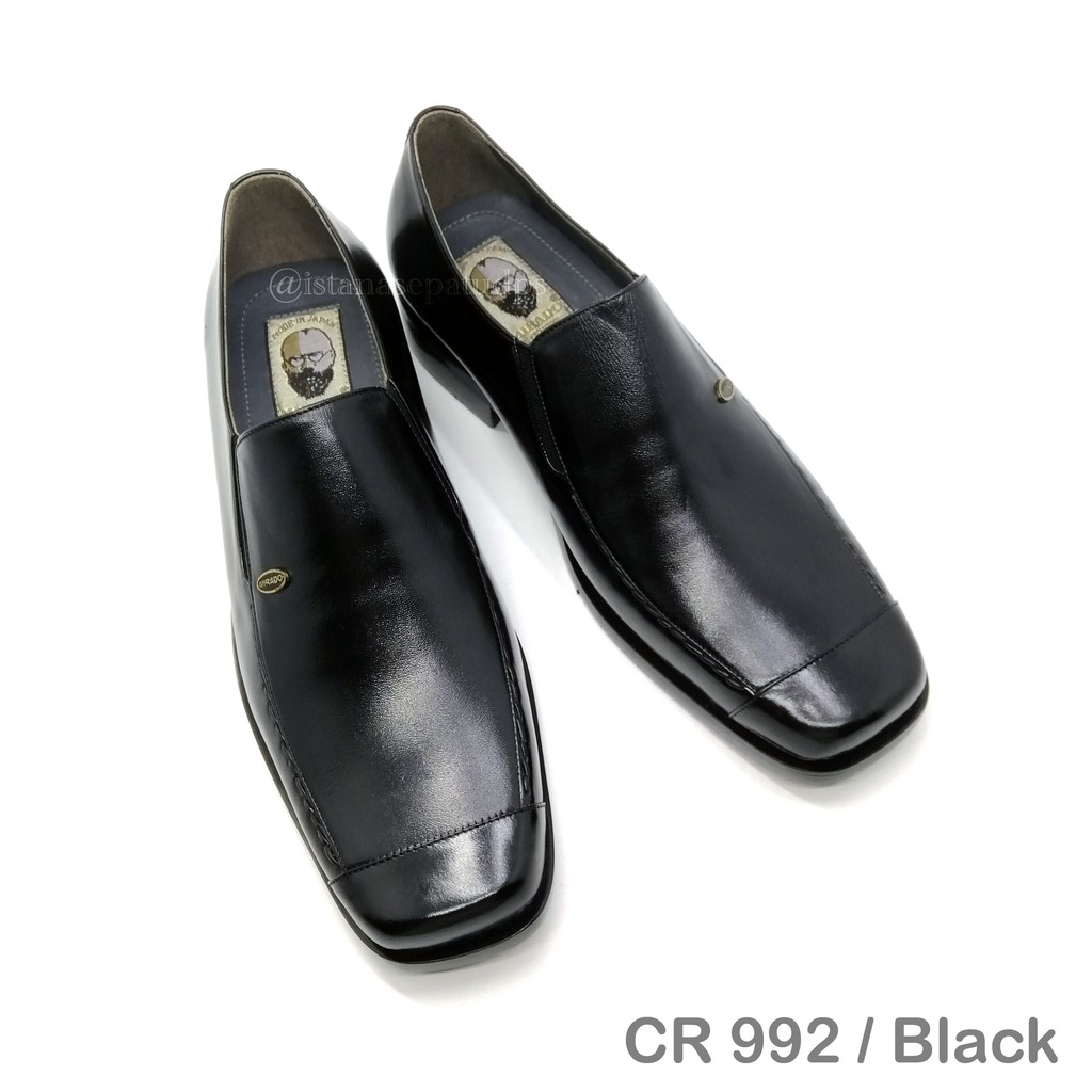 Sepatu Pantofel Kulit Pria Mirado CR 992, Hitam, Berkualitas