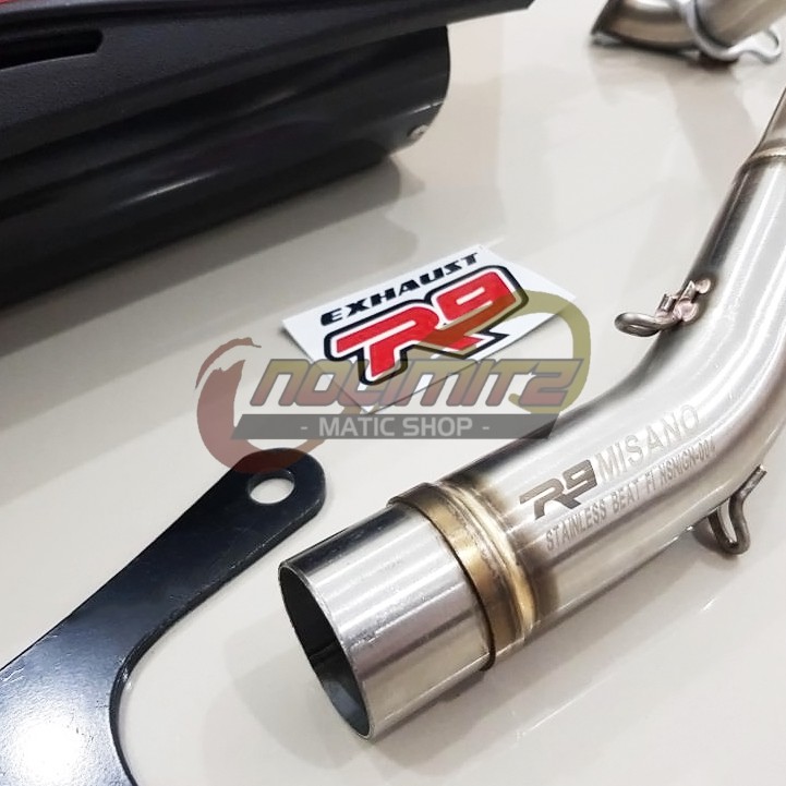 Knalpot Racing R9 Misano Full System FREE DB Killer Honda Beat FI Scoopy FI Vario FI