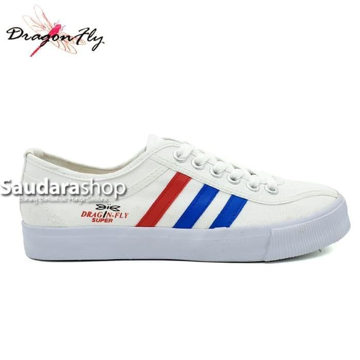 Jual Sepatu Dragonfly Falcon Putih / Sepatu Dragonfly Falcon White - Biru Muda, 38 Murah