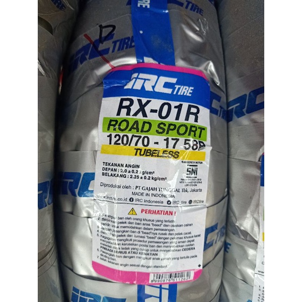 BAN IRC 120/70-17 RX-01 R RX-01R