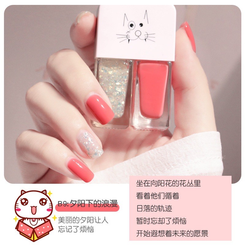 (30WARNA) FAIRY'S GIFT KOREAN NAIL POLISH kutek 2in1 HALAL KOREA kutek nail polish