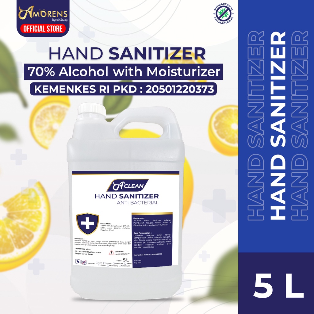 HAND SANITIZER CAIR 5 Liter (non-gel) refill spray  / Sanitizer Kemenkes