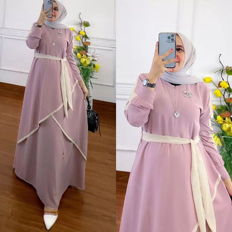 DRESS MUSLIM, baju wanita, baju gamis, dress, gamis, Baju gamis, fashion wanita, Raisa Dress