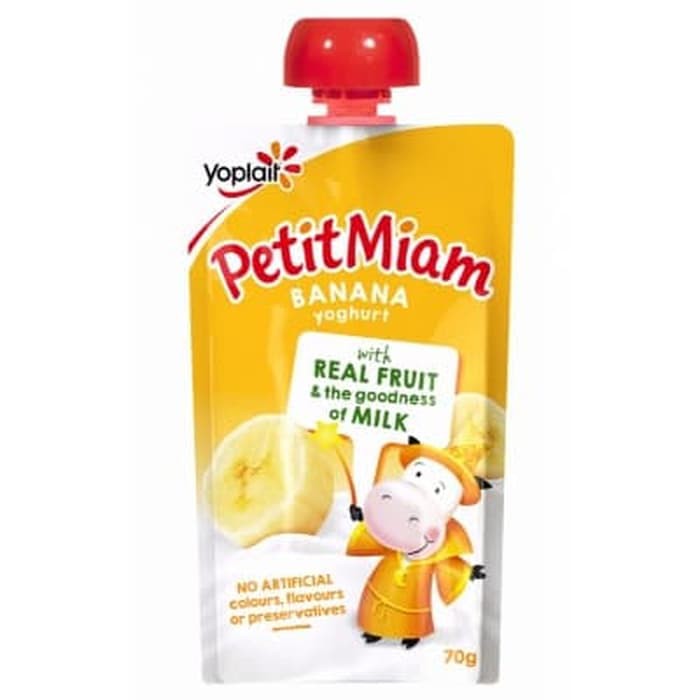 

#HANDCARRY Yoplait Petit Miam Squeezie Yogurt Banana 70g - UFOHCR0098