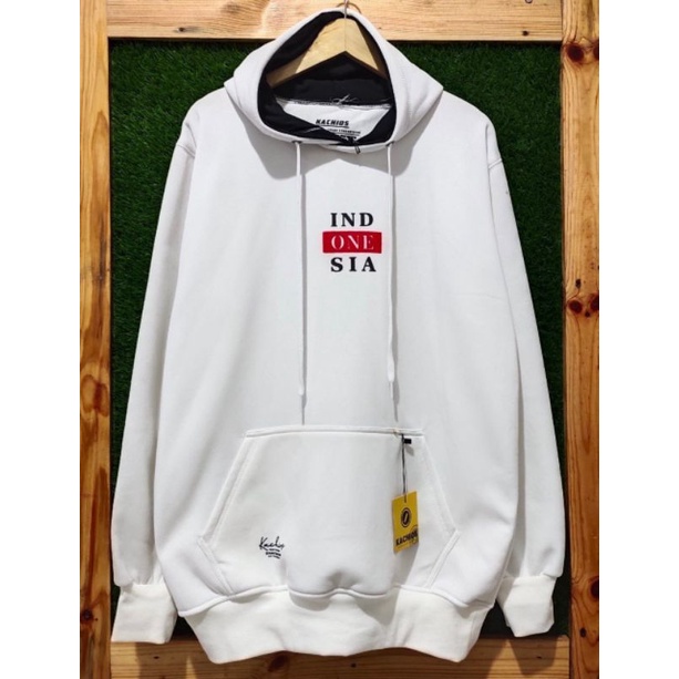 Sweater hoodie Putih pria switer cowok kachios hoodie simple terbaru jaket sablon Indonesia