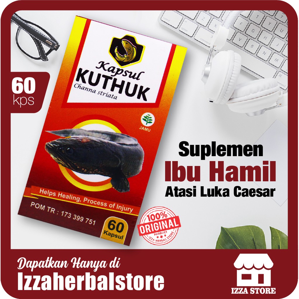 KAPSUL ALBUMIN IKAN GABUS KUTHUK 60 Kapsul Suplemen Ibu Hamil Menyusui Melahirkan Luka Caesar BPOM