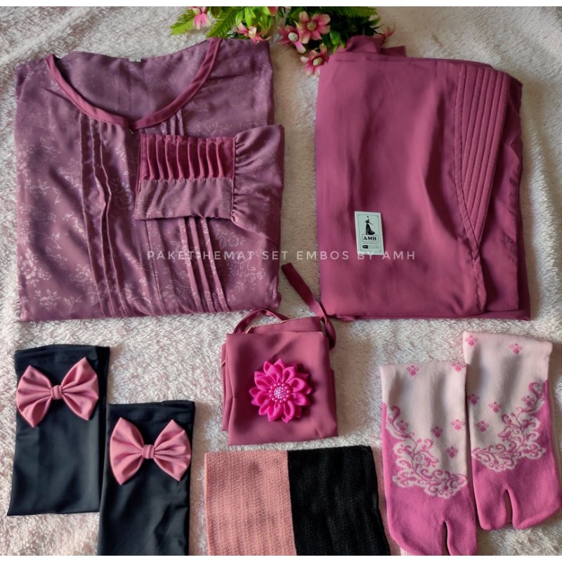 GAMIS WOLFIS PAKET HEMAT EMBOS BERKUALITS GAMIS KHIMAR, CADAR, KAOS KAKI, HANDSOCK DAN BROS