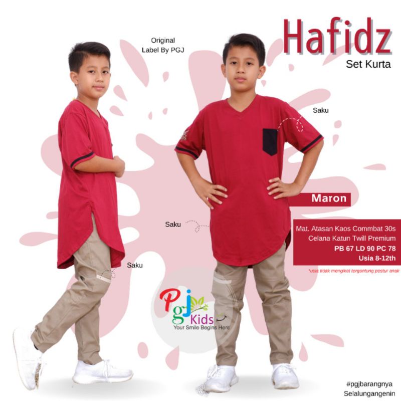 hafidz kurta / kurta anak laki laki / baju muslim anak laki laki / setelan anak cowok