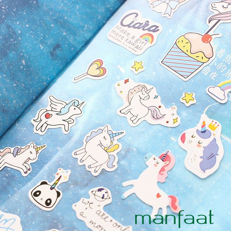 

Grosir 1Pc Stiker Gambar Unicorn untuk Scrapbook