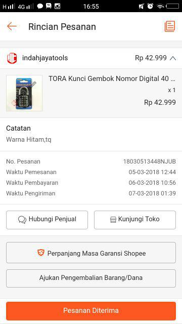 Tora Kunci Gembok Nomor Digital 40 Mm - 10 Digit