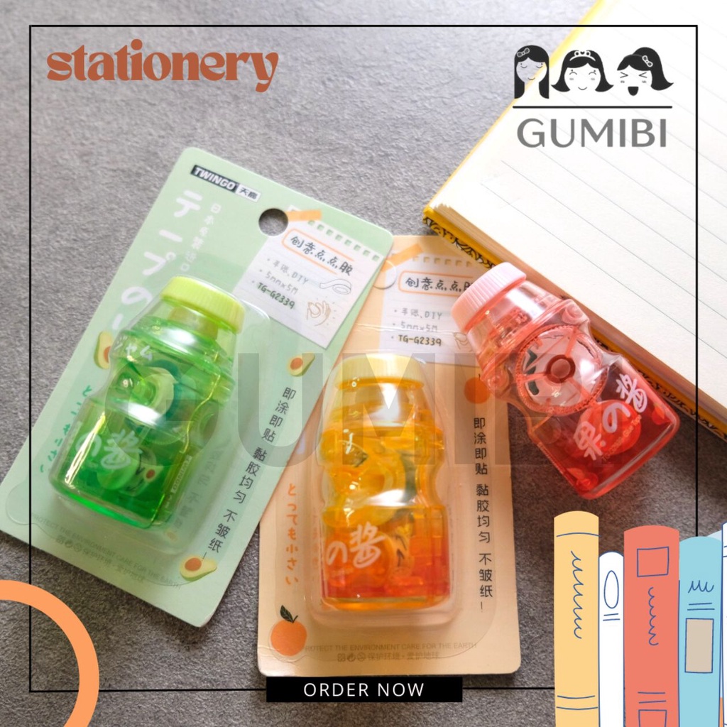 

GLUE TAPE YAKULT LEM KERTAS ROLL MOTIF MINUMAN LUCU