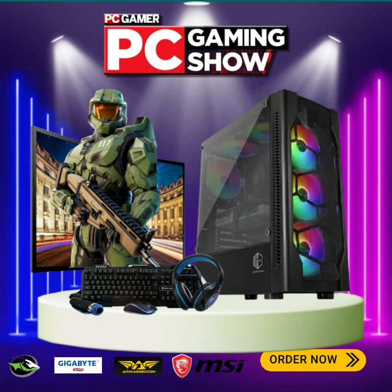 Pc Gaming Editing Ryzen Fullset AMD RYZEN 5 3400G KOMPUTER CPU SSD 240GB RAM 16 E93