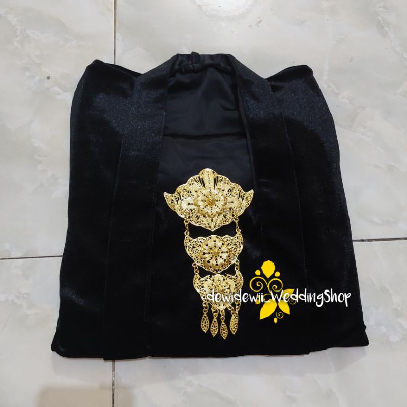 Set Baju Prewedding - Nuansa Hitam Hewes, Motif Nitik Hitam