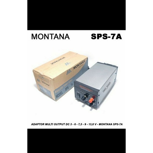 power supply MONTANA multi output dc 3-6-7,5-9-13,8vol 7A input ac 220vol