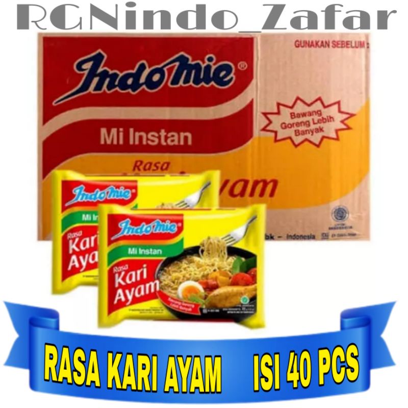 

INDOMIE KUAH KARI AYAM 1 DUS ISI 40 PCS / MIE INSTAN KUAH KARI 1 DUS