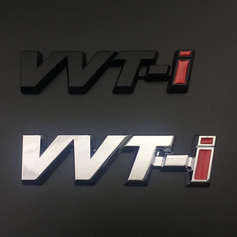 1x Metal Chrome DUAL VVTI VVT-I Logo Mobil Auto Rear Side Emblem Badge Sticker Decal Untuk Aksesoris Dekorasi TOYOTA