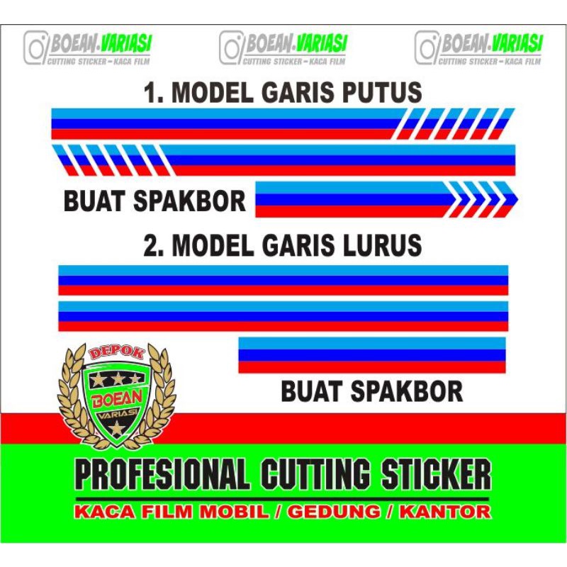 Cutting Sticker Livery BMW motor Mobil