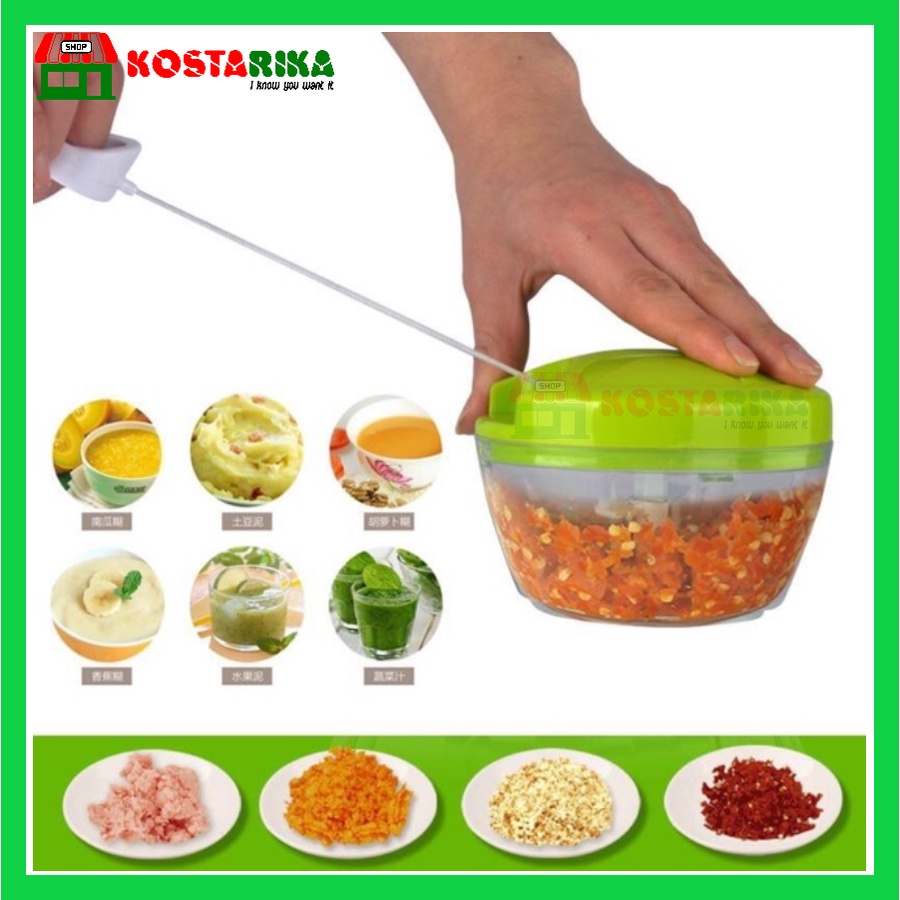 KOSTARIKA Speedy Chooper Blender Tarik Manual Pemotong Daging Bawang Buah dan Sayuran YG 708