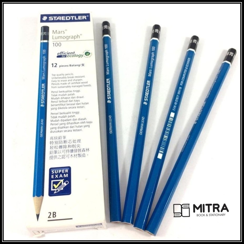 

pensil staedtler 2b biru