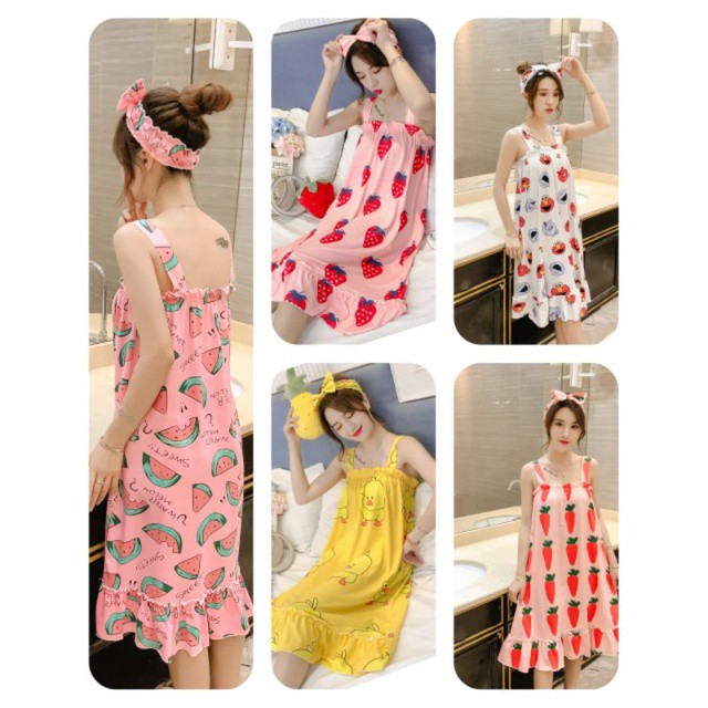 DASTER WANITA IMPORT FREE BANDO / DASTER TALI SATU /BAJU TIDUR / DASTER KARAKTER