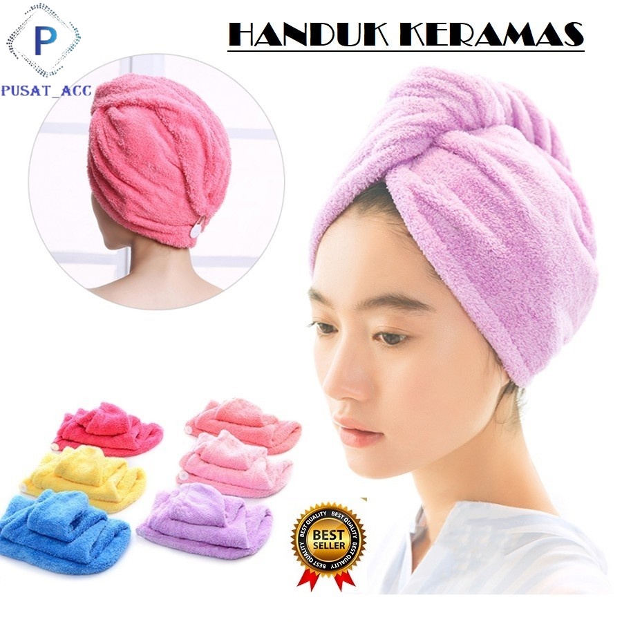 TUK02-Hair Wrap Magic Towel Handuk Penyerap Air