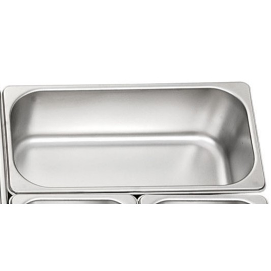 Food pan prasmanan Stainless ukuran 1/3 tinggi 10CM / Wadah Stainless