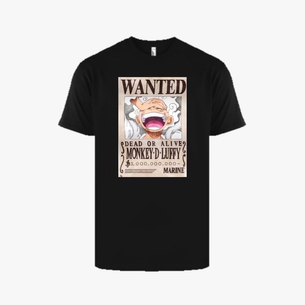 KAOS T-SHIRT BAJU ONE PIECE POSTER WANTED LUFFY ZORRO SANJI JIMBE BROOK CHOOPER USOP