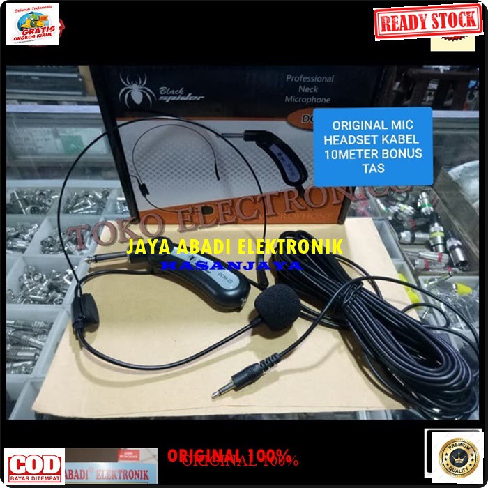 G27 HF mic headset lidi kabel 8meter tie clip on bando original 100% imam ceramah pidato Microphone mik kabel panjang mikropon cable Condenser peka sensitif Electret mikrofon vokal vocal audio sound sistem suara PROFESIONAL UNIVERSAL SERBA GUNA G27   Bisa