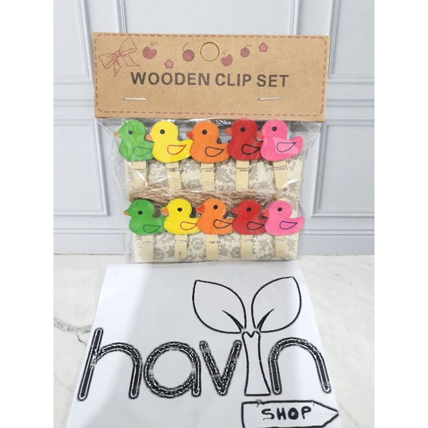 JEPITAN KAYU FOTO/WOODEN CLIP/PHOTO KLIP-Bebek