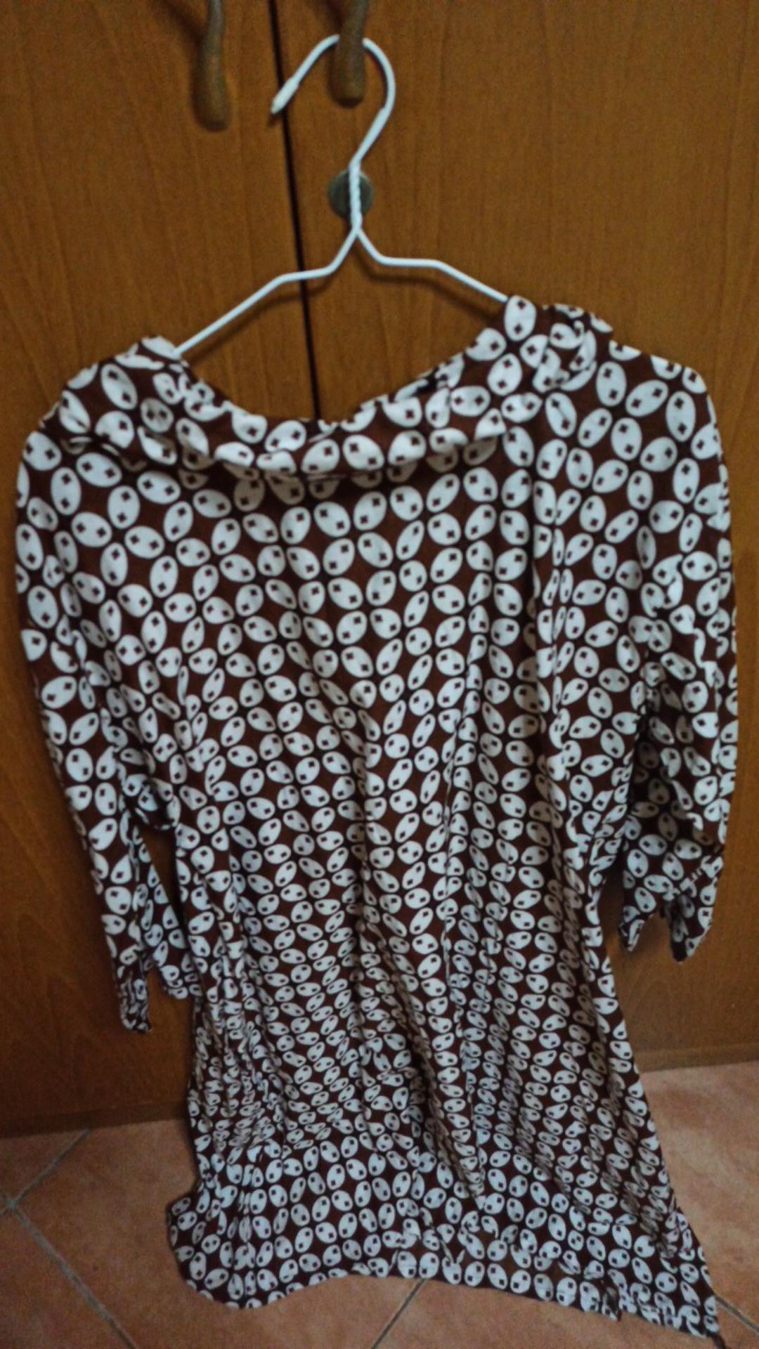 Tunik Santika White Jumbo #3 Batik Big Size Muslim Midi Kantor