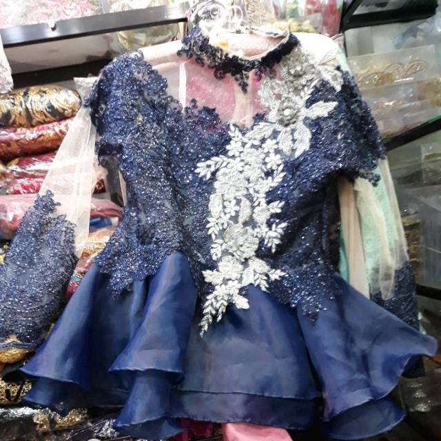 Kebaya perplum payet navy