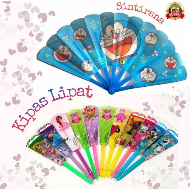 Kipas Lipat Karakter Handfan Murah Kipas Plastik