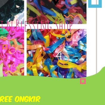 ✹ Karet Rambut Jepang Hitam Polos Tebal Ikat Rambut Anak Bayi Wanita Kiloan Elastis Warna Warni Gros