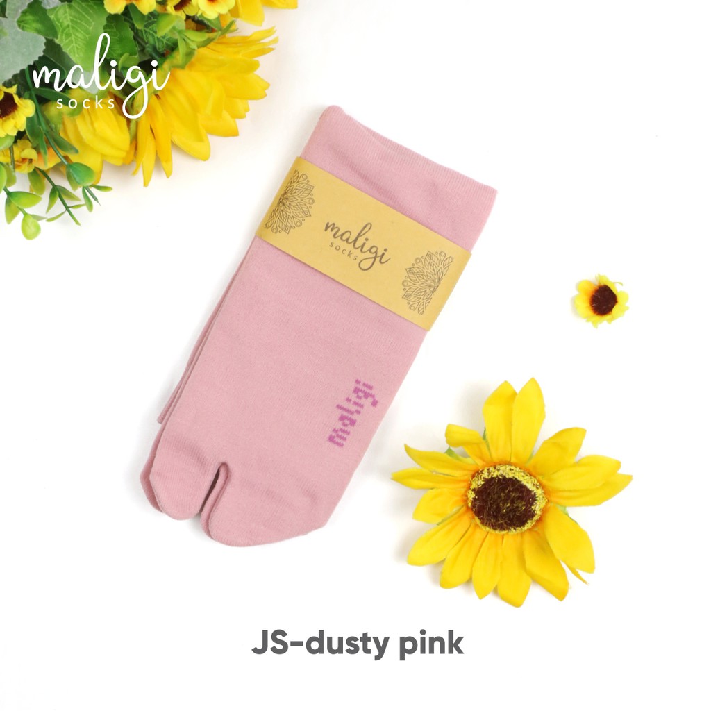 Kaos Kaki Jempol Panjang / Maligisocks / kaos kaki polos/ JL- Cream-DUSTY PINK