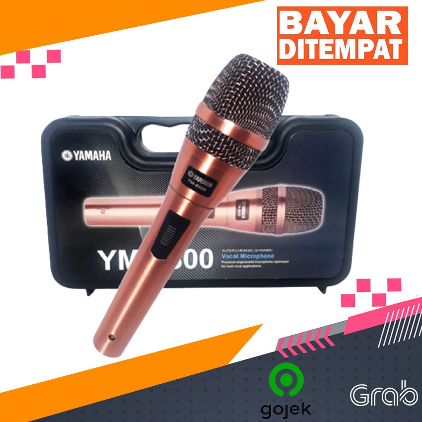 Mic Karaoke Yamaha Microphone Kabel YM-8800 Super Body Besi Plus koper