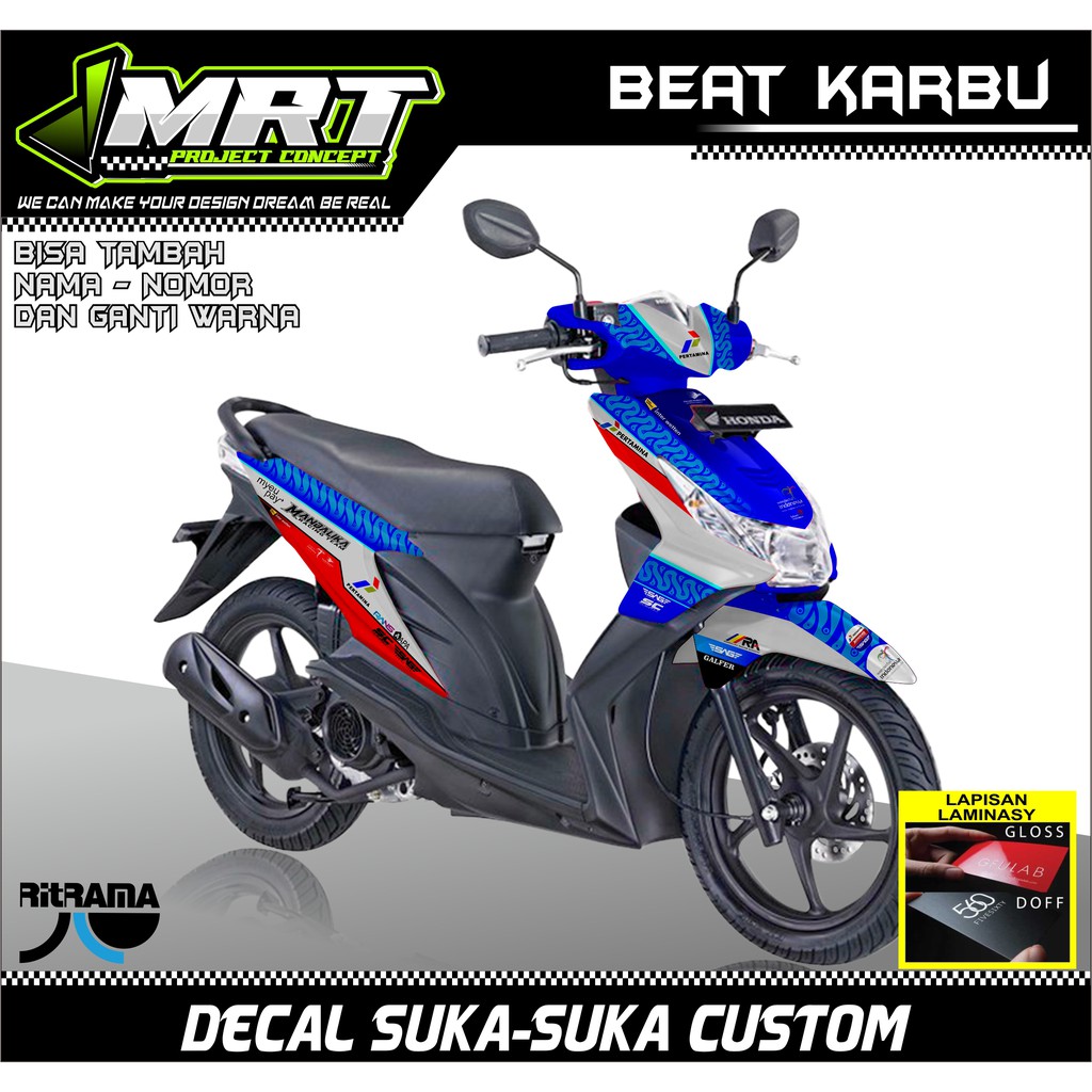 Decal sticker Beat karbu, Decal Beat Karbu