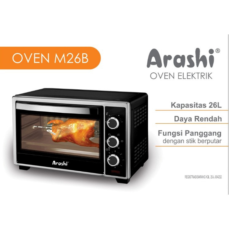 Arashi Electric Oven Listrik 26L M26B