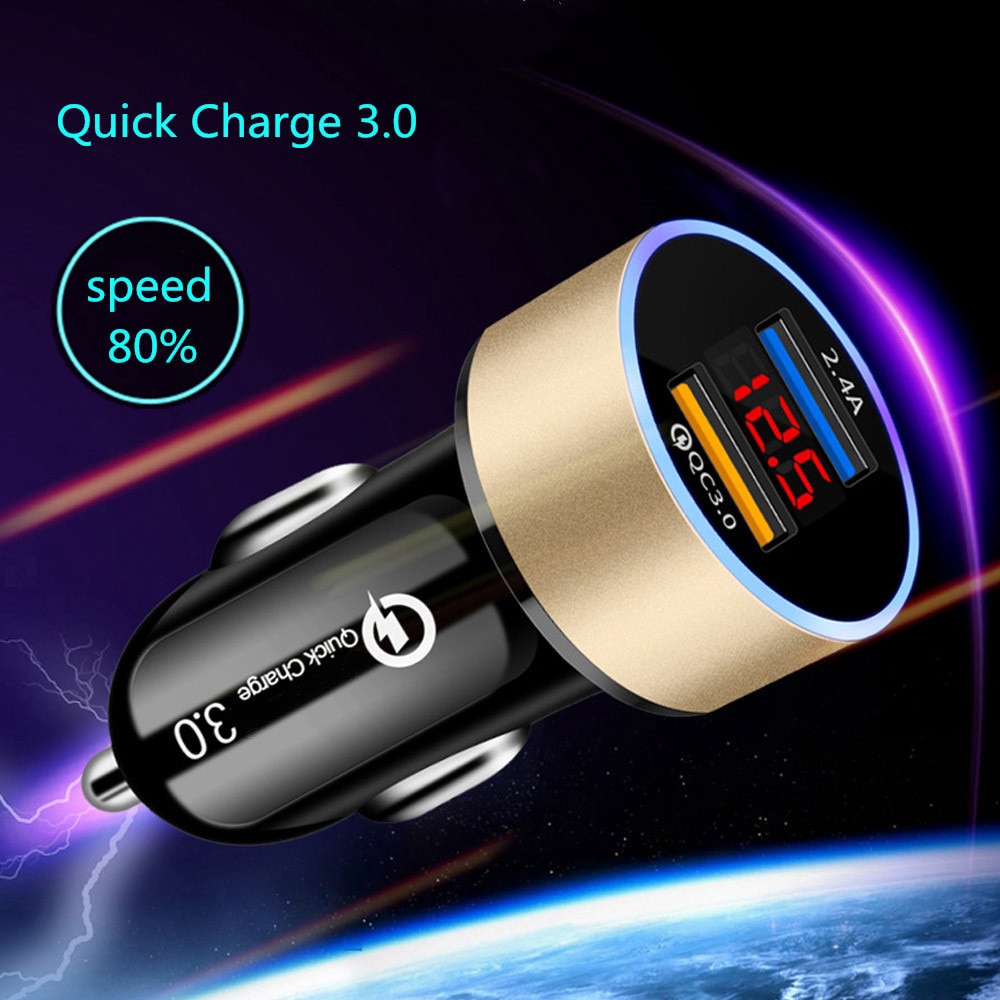 Adaptor Charger 2.4a Quick Charging Qc3.0 2 Port Usb Untuk Iphone Xr Xs Max Xiaomi Samsung