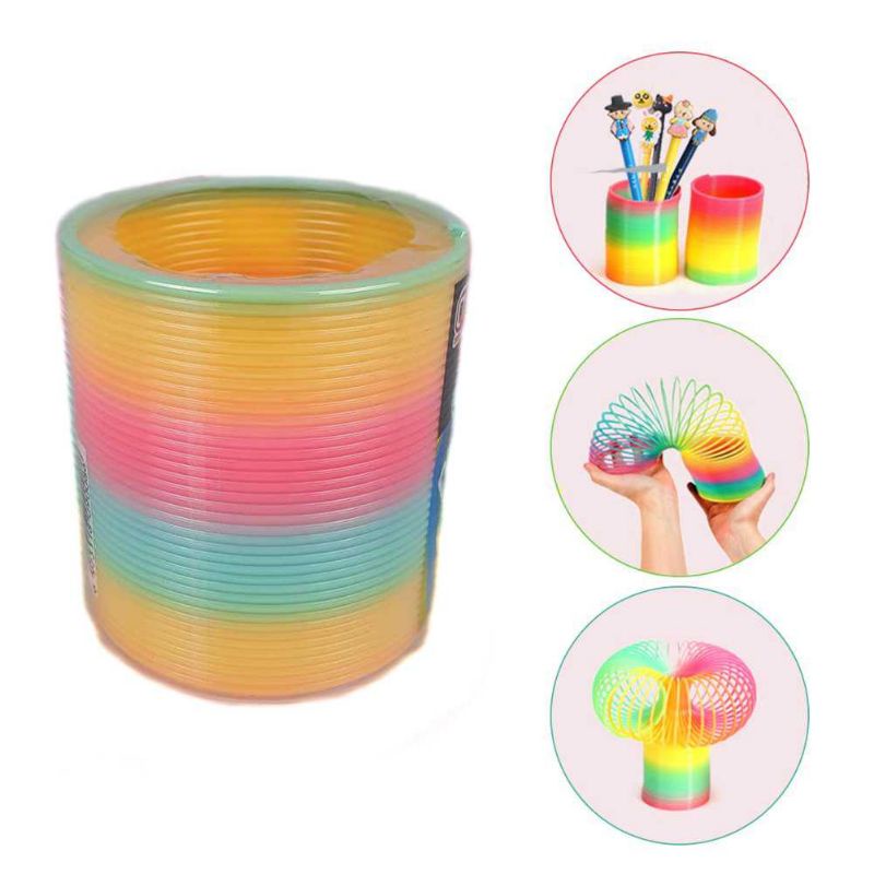 Mainan Anak Anak Murah Qixing Toys Slinky Spring Rainbow