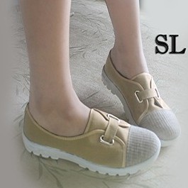 sepatu wanita sneaker tanpa tali termurah warna navy by layalishoes