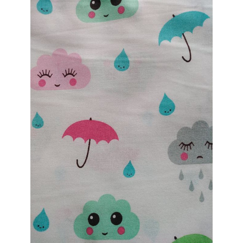 Kain katun MOTIF animal tsum2 macaron kucing 0.5m