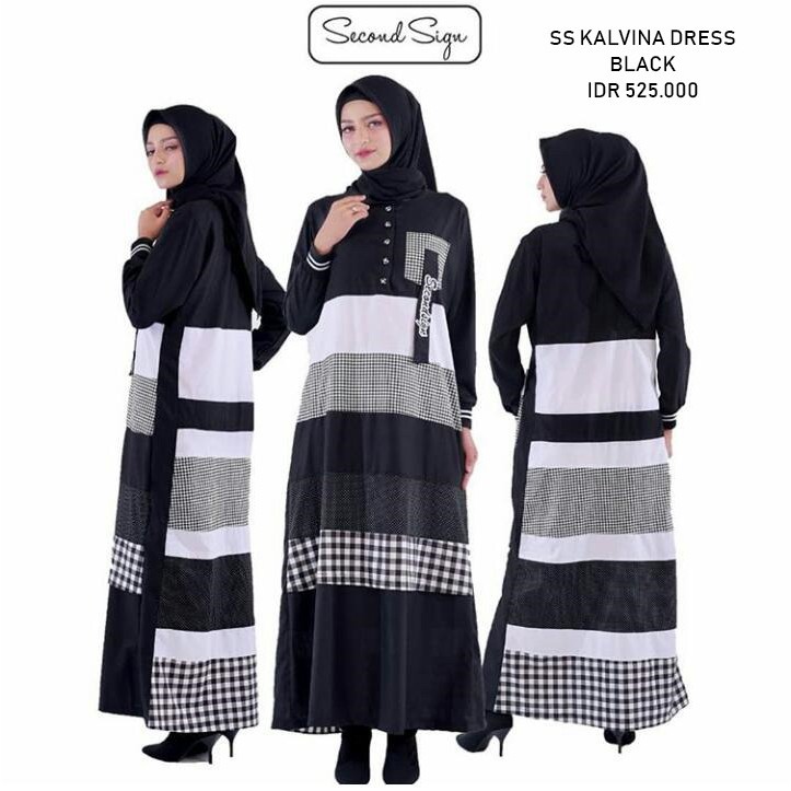 gamis katun kalvina Dress  by Second Sign ori sale