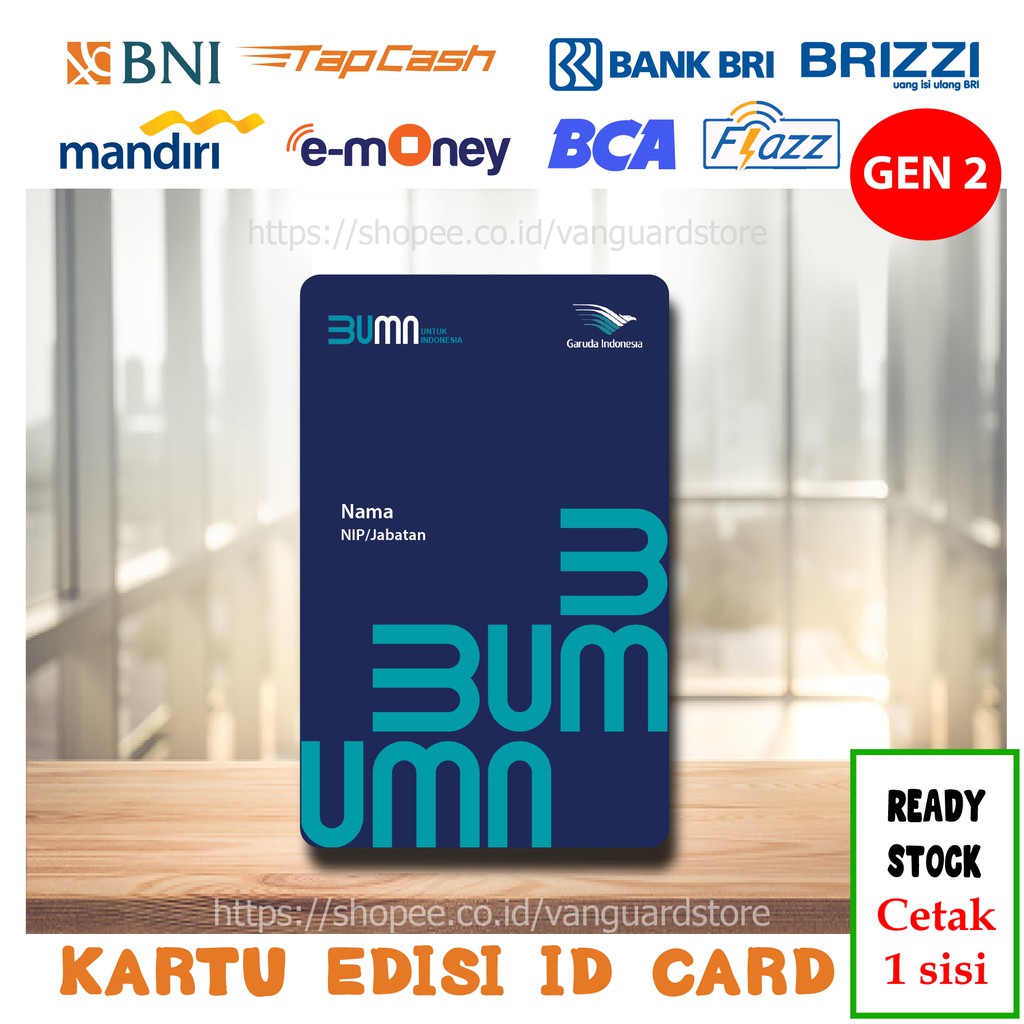 KARTU E MONEY E TOLL ID CARD GARUDA NEW MANDIRI EMONEY BNI TAPCASH BRI BRIZZI FLAZZ BCA - 1 SISI