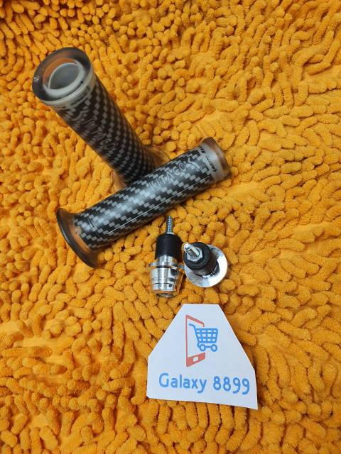 Handgrip karbon kitaco + Jalu Stang silver universal