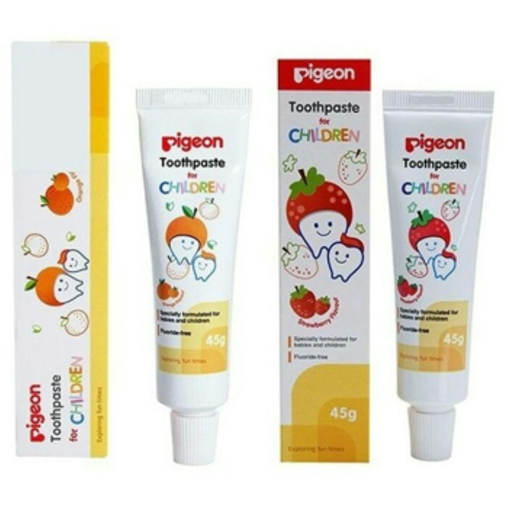 PIGEON ODOL Pasta Gigi Bayi Anak 45 Gr - Children Baby Toothpaste 45Gr Strawberry Orange Jeruk EXP LAMA