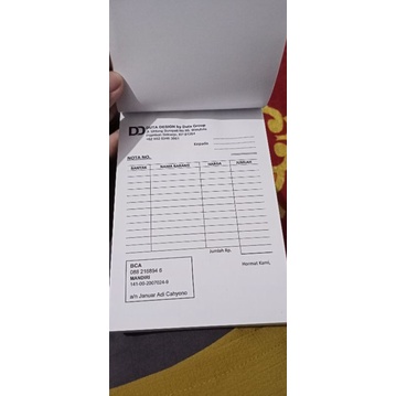 

Nota olshop custom 1 ply