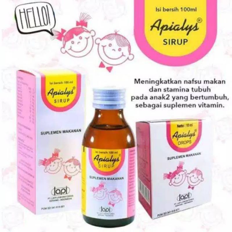 Apialys Drop Bayi Anak Dewasa Sirup Vitamin Penambah Nafsu Makan