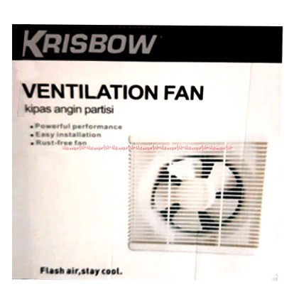 Krisbow Ventilation Fan 10inch Kipas Angin Partisi Ventilasi Dinding Untuk Kamar Mandi Toilet WC Alat Menghilangkan Udara Kotor Bau Pengap Sirkulasi Udara Dalam Ruangan Tetap Bersih Segar Ekhaus Fan  25cm